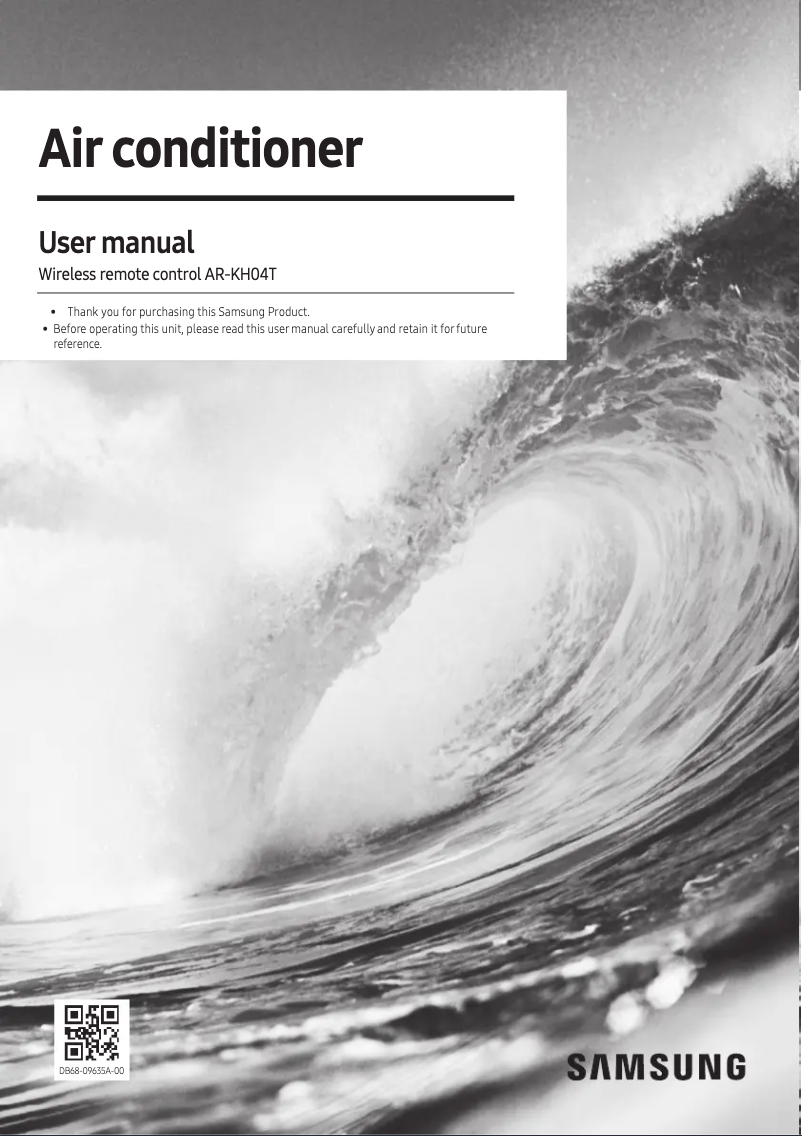 Page 1 of the manual User Manual Samsung AR-KH04T