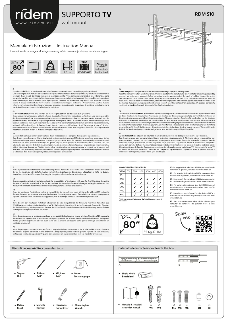 Page 1 of the manual User Manual Ridem RDM S10
