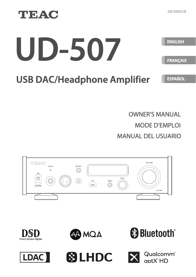 First page image of the manual for UD-507