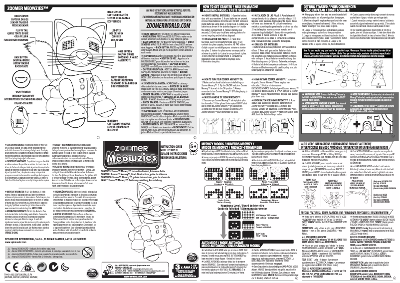 Page 1 of the manual User Manual Spin Master Zoomer Meowzies