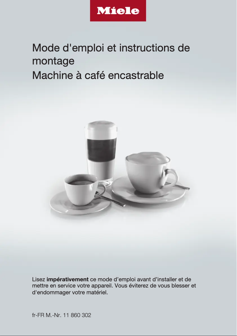 Page 1 of the manual User Manual Miele CVA 7840