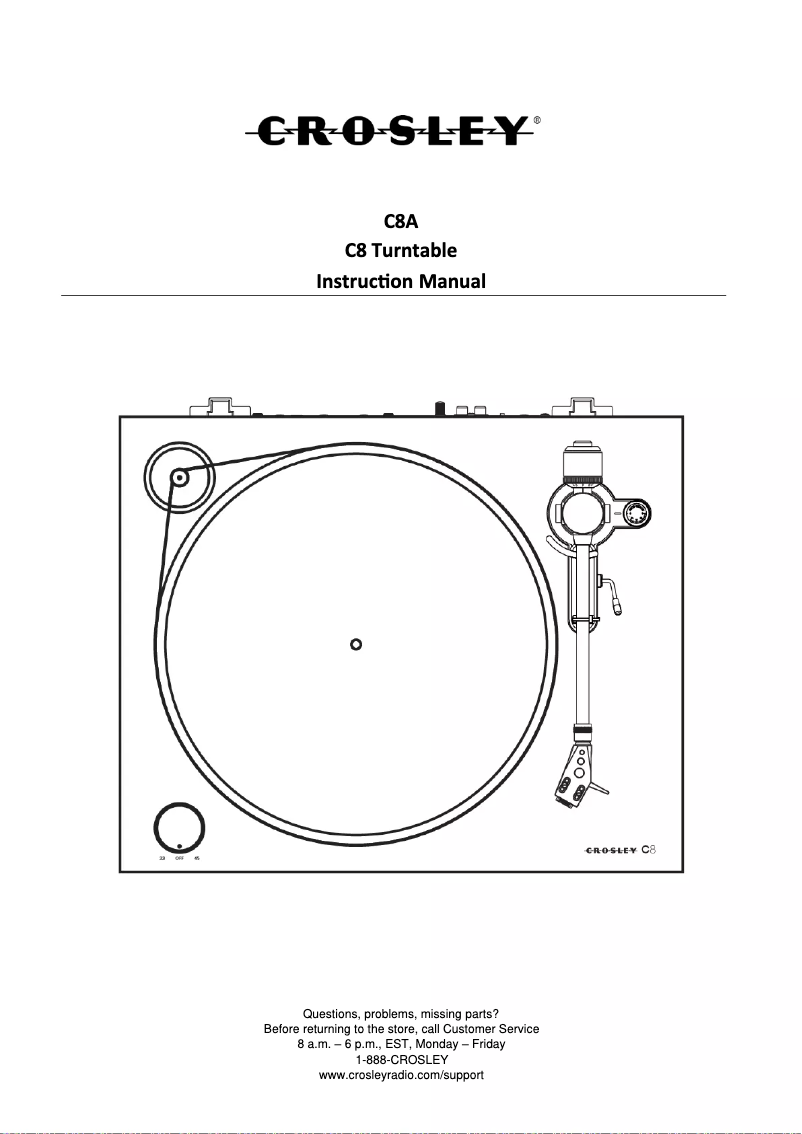 First page image of the manual for C8A