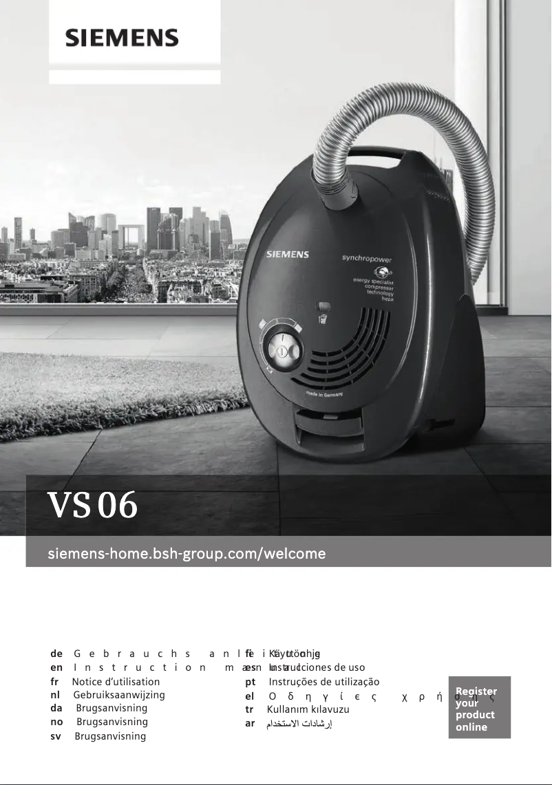 First page image of the manual for VS06M312