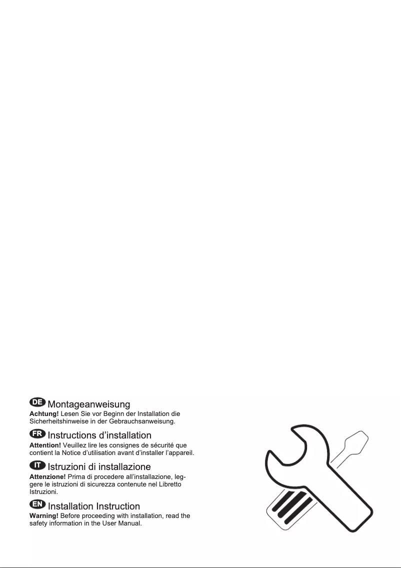 Page 1 of the manual Installation Guide Electrolux IK307BNL