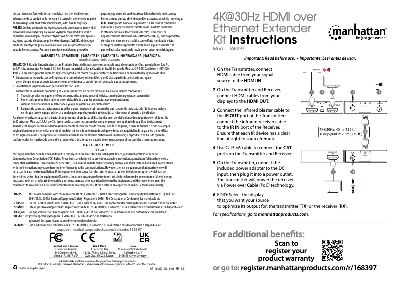 First page image of the manual for 168397