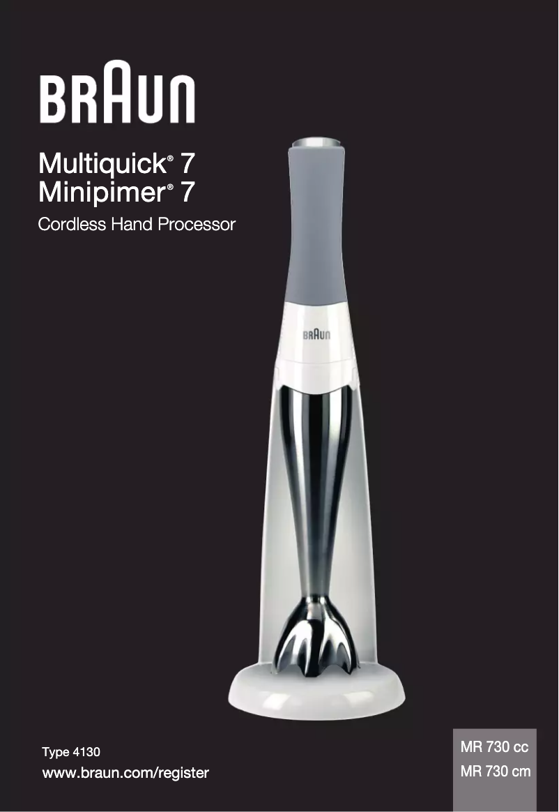 Image de la première page du manuel de l'appareil Multiquick 7 MR 730