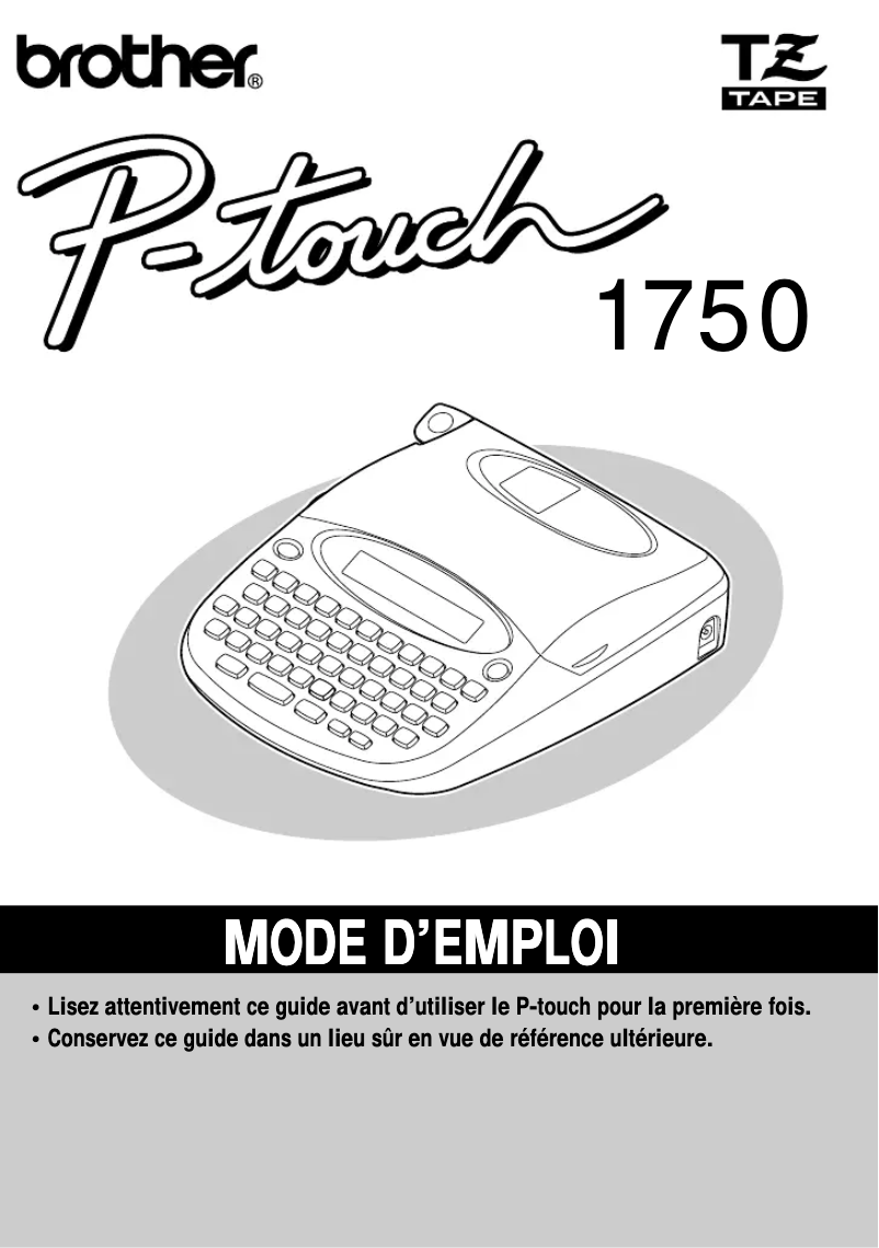 Page 1 of the manual User Manual Brother P-touch PT-1750