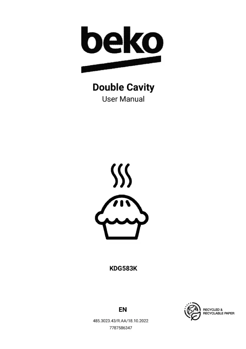 Page 1 of the manual User Manual Beko KDG583W