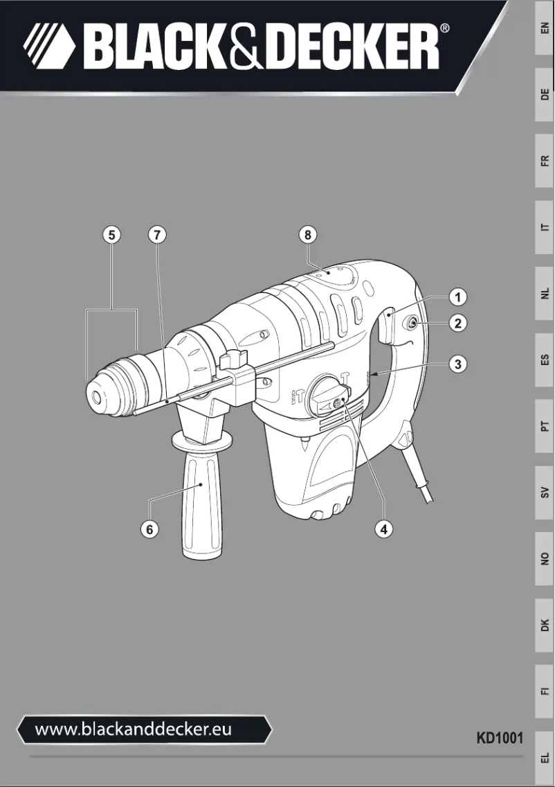 Page 1 of the manual User Manual Black & Decker KD1001