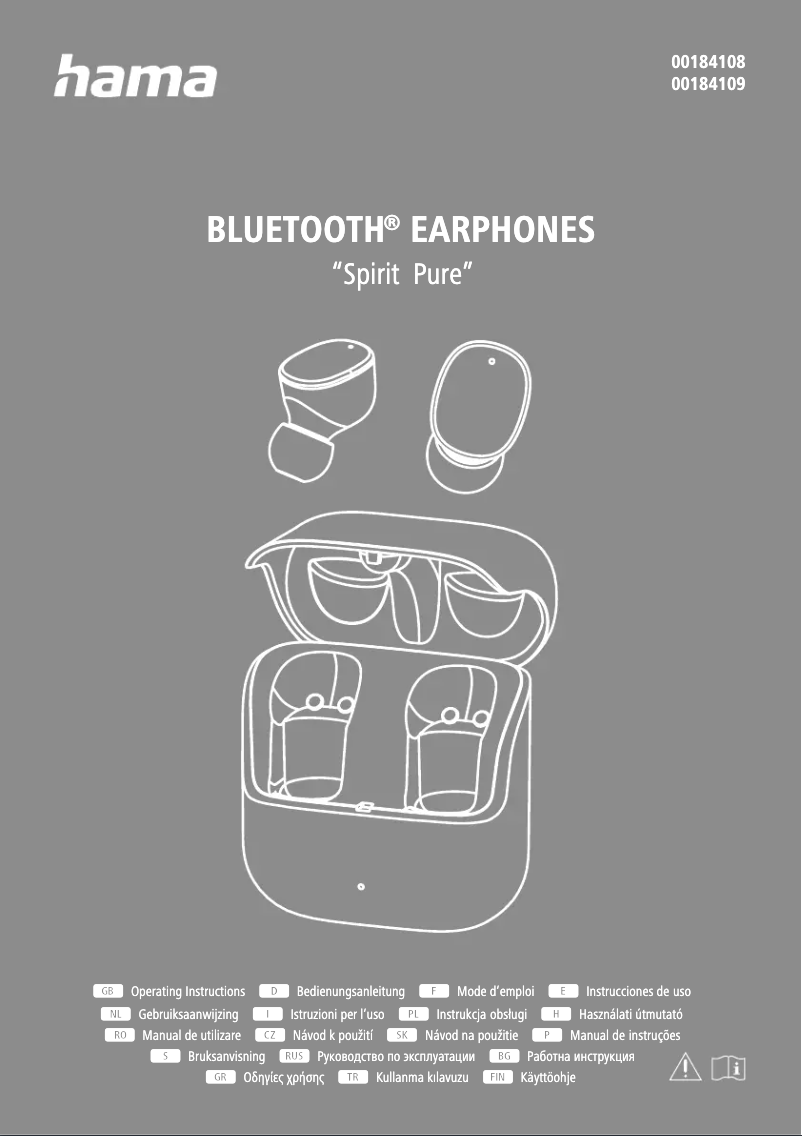 Image de la première page du manuel de l'appareil Spirit Pure