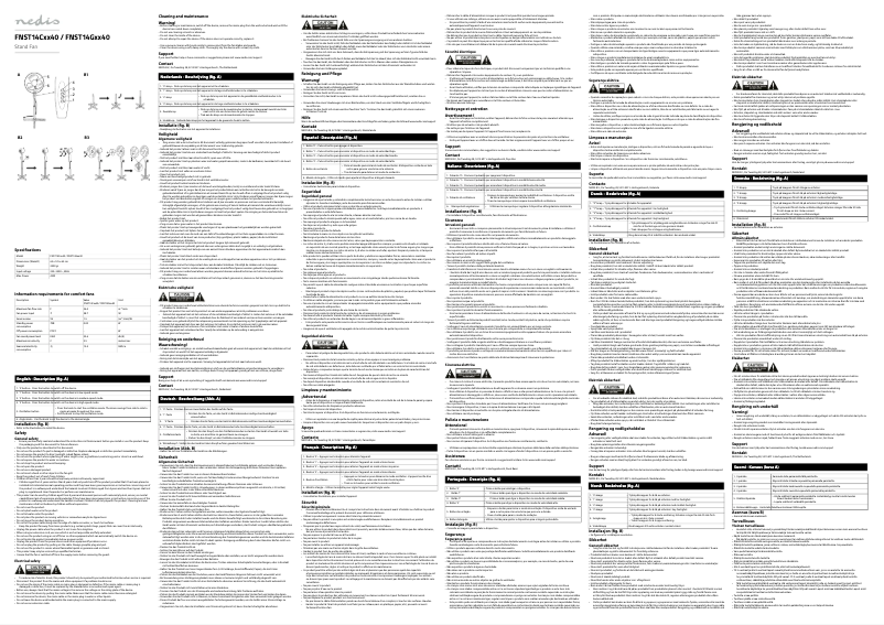 Page 1 of the manual User Manual Nedis FNST14CBK40