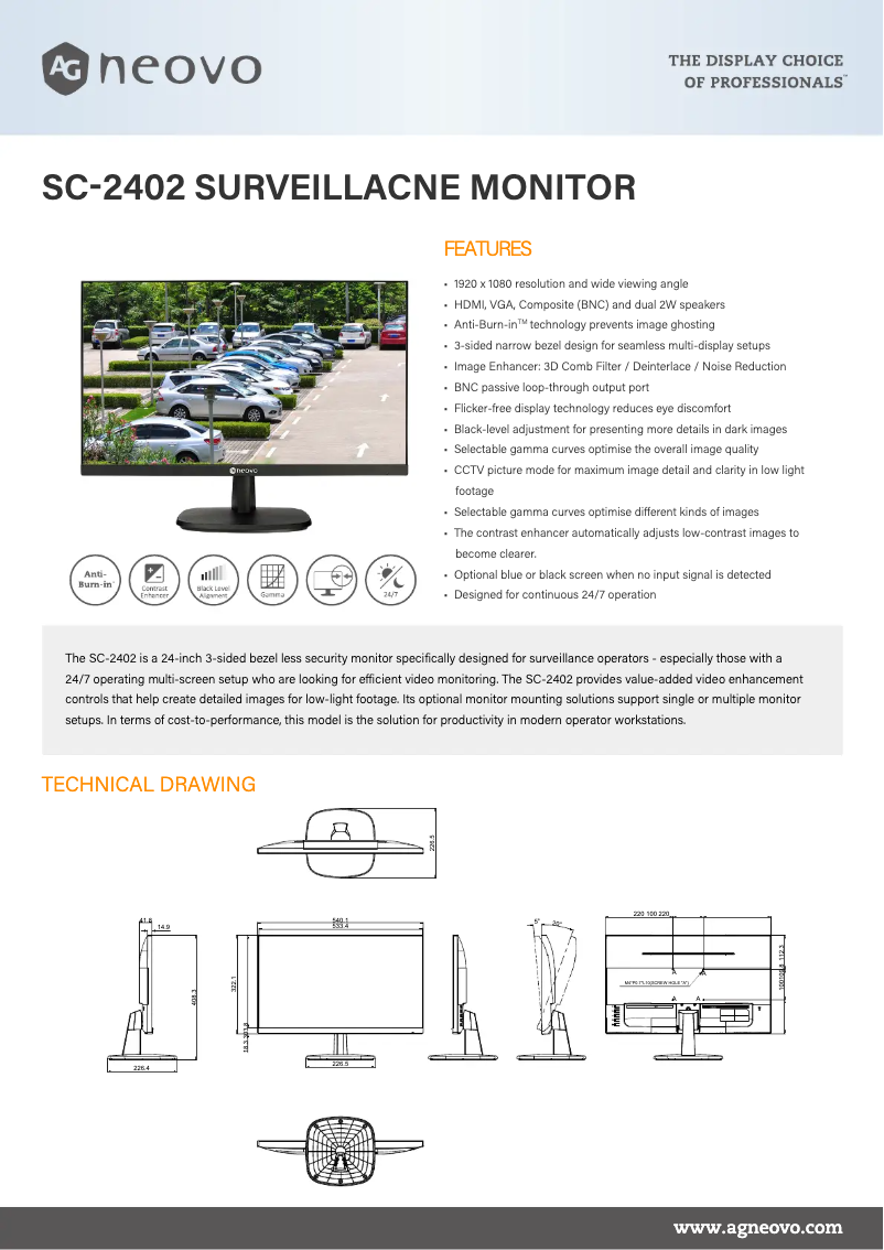 First page image of the manual for SC-2402