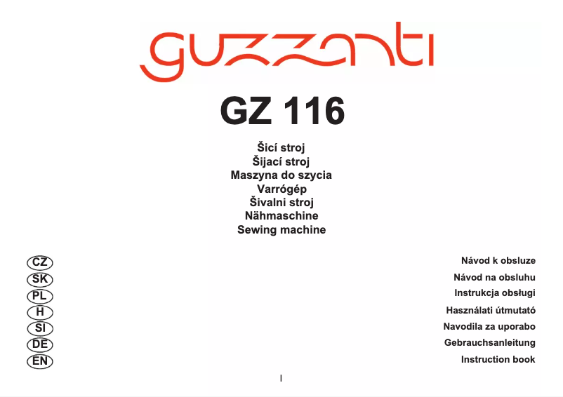 Page 1 of the manual User Manual Guzzanti GZ-116