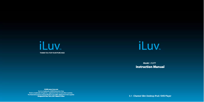 Page 1 of the manual User Manual iLuv i1277