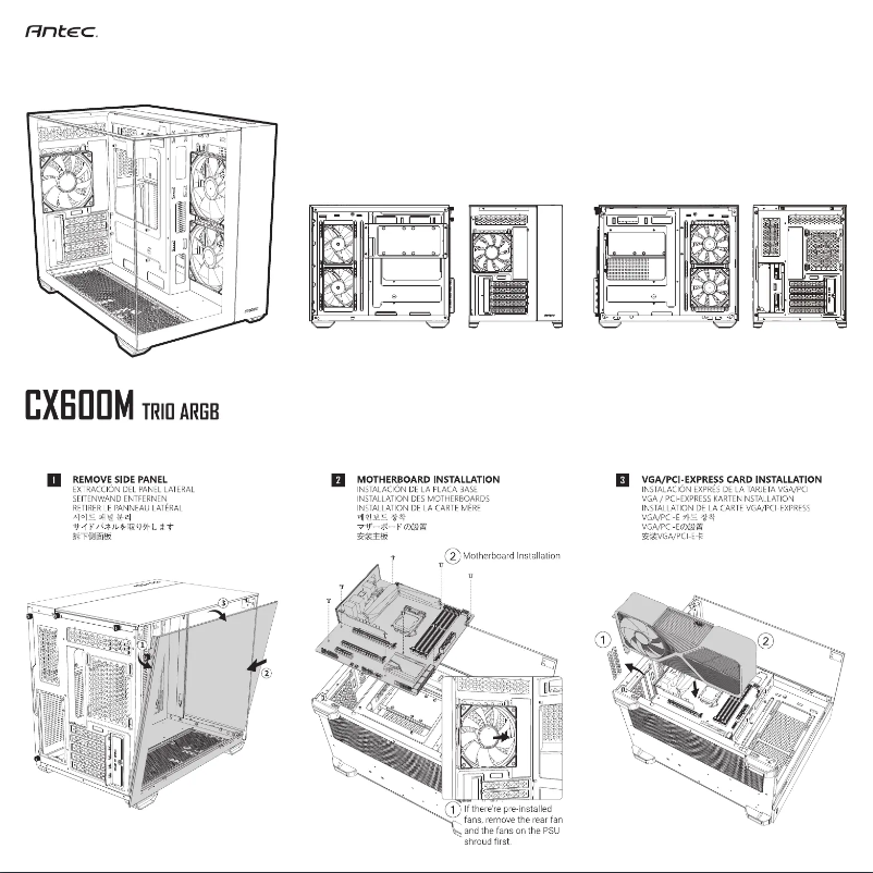 First page image of the manual for CX600M TRIO ARGB