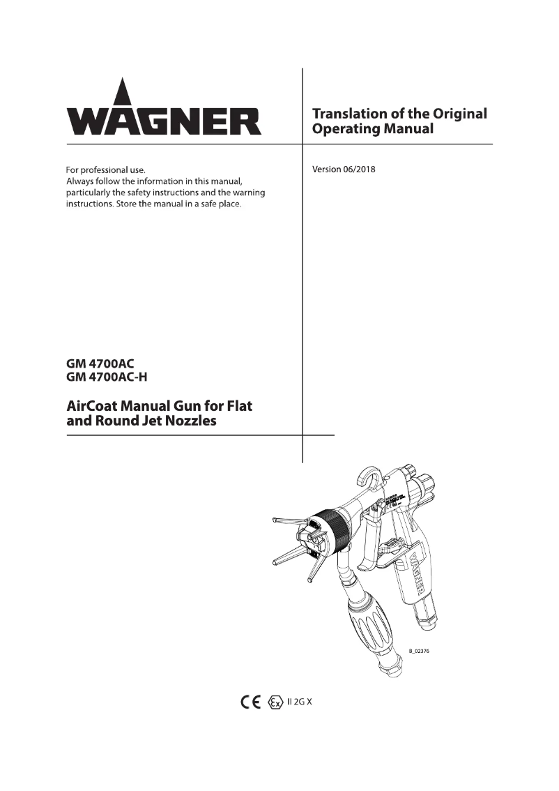 Page 1 of the manual User Manual Wagner GM 4700AC AirCoat