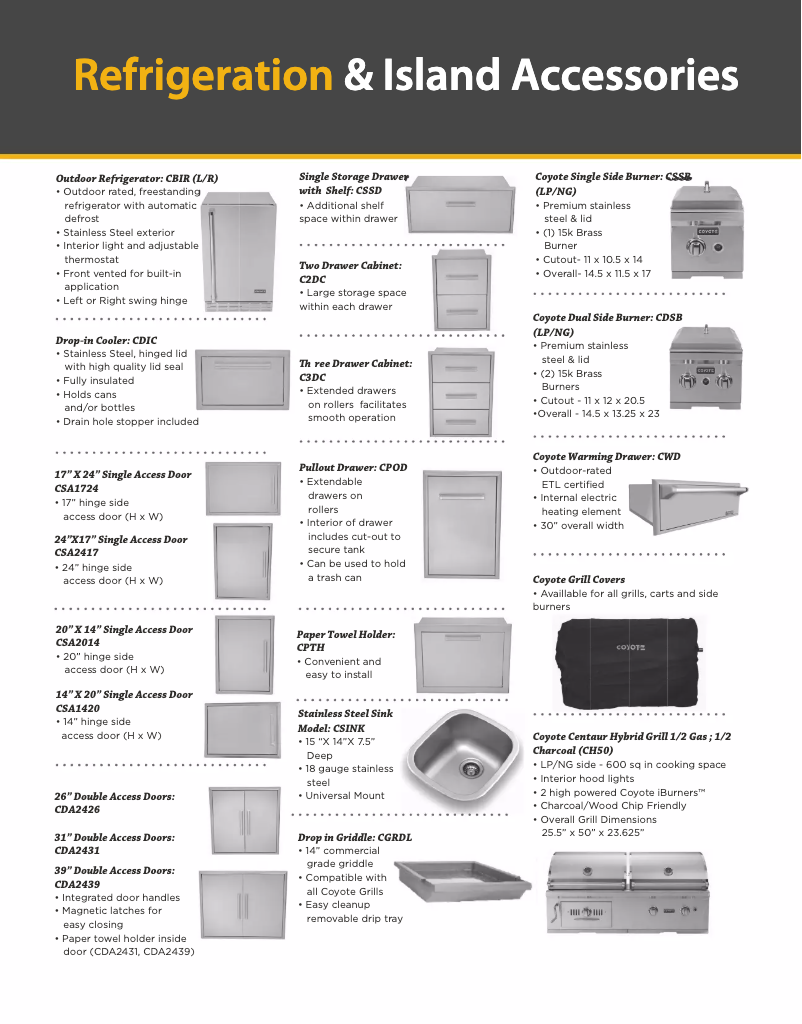 Page 1 of the manual Installation Guide Coyote CSA2417