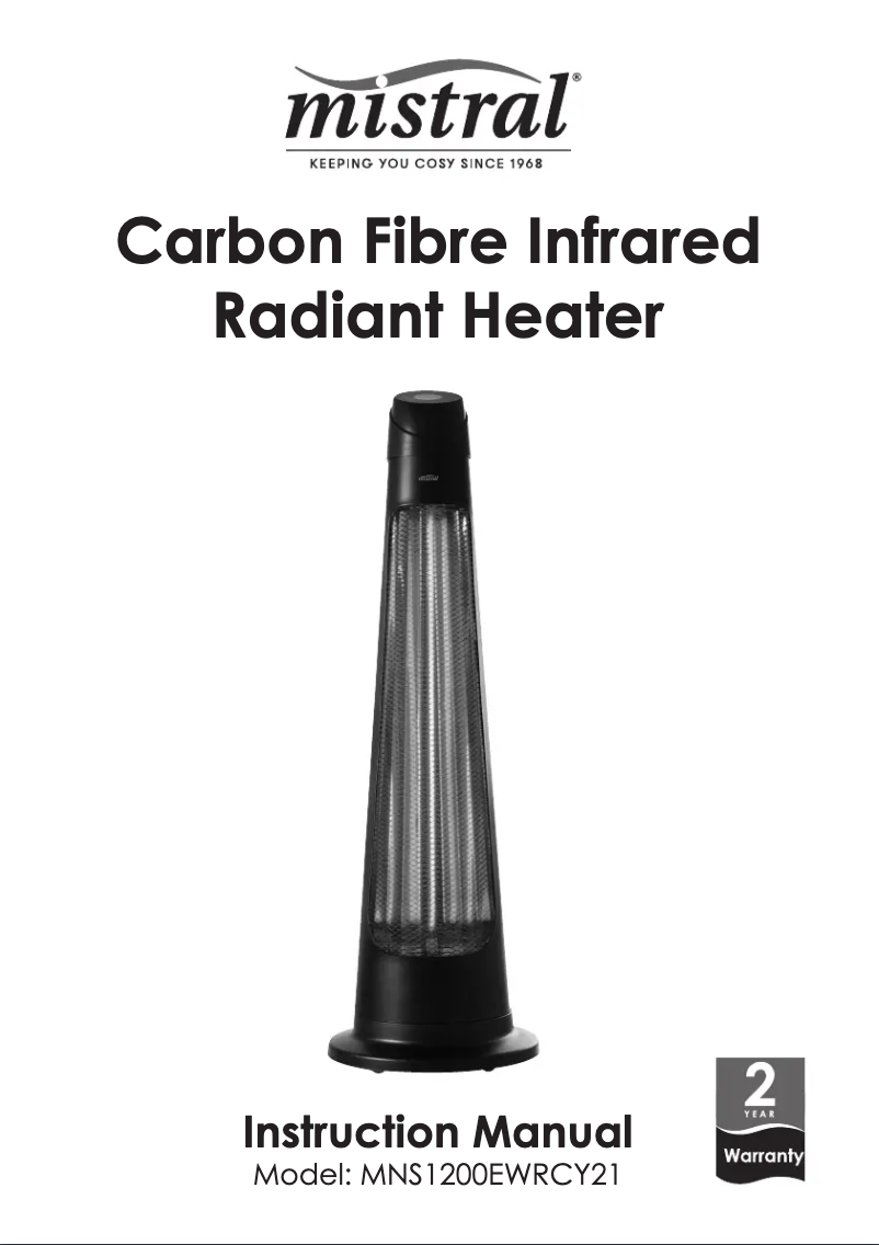 Page 1 of the manual User Manual Mistral MNS1200EWRCY21