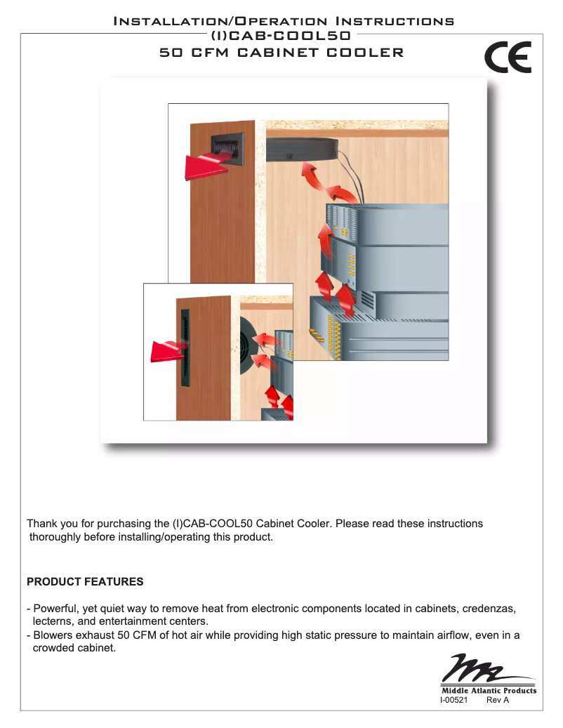 Image de la première page du manuel de l'appareil ICAB-COOL50