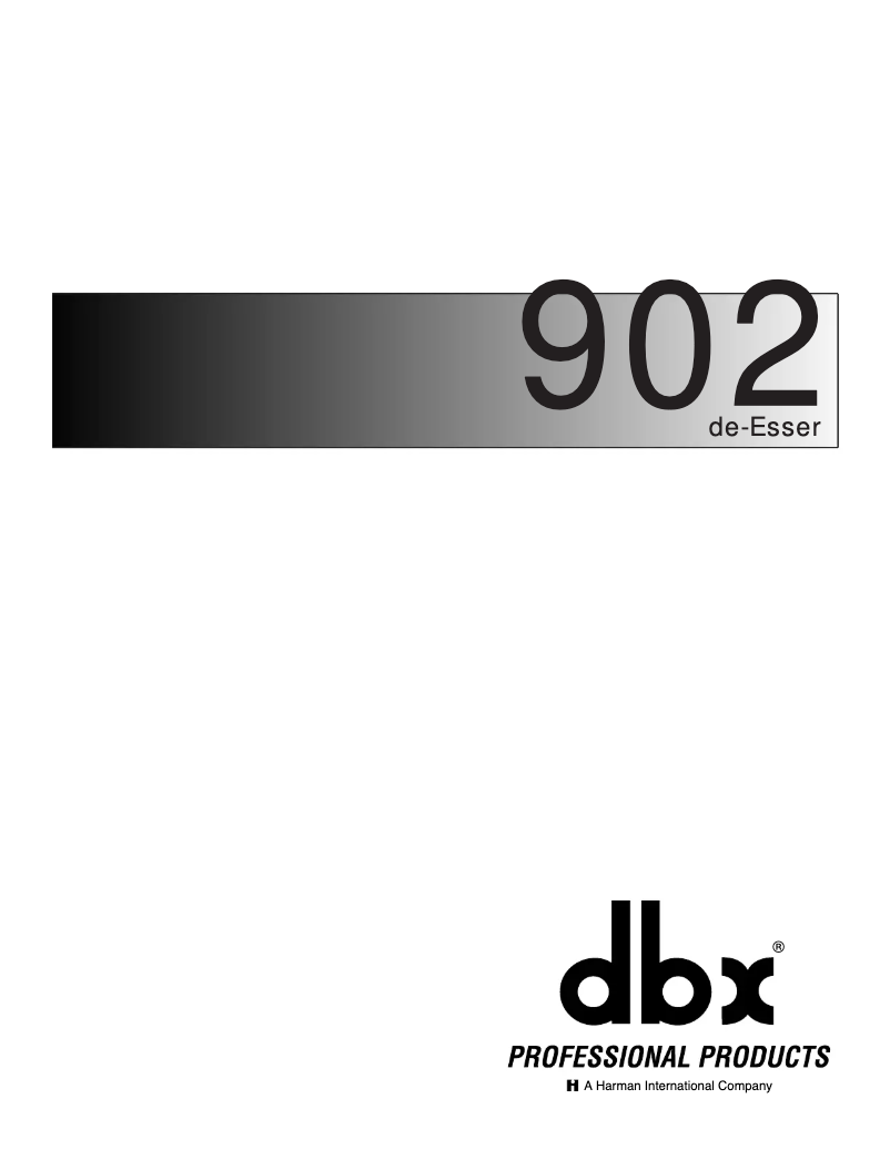 First page image of the manual for 902