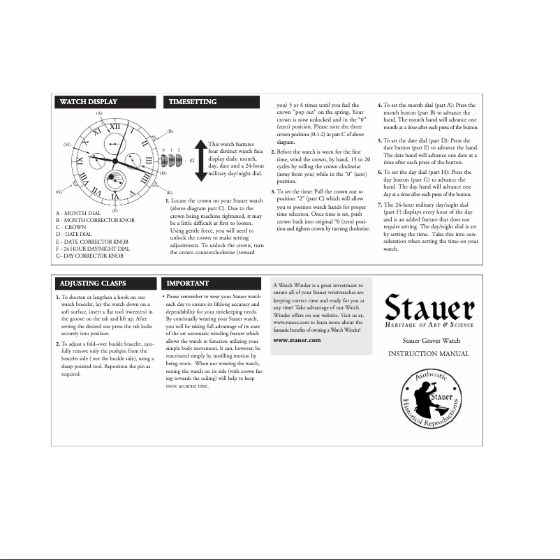 Page 1 of the manual User Manual Stauer 17454