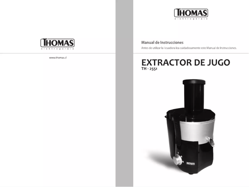 First page image of the manual for TH-2551