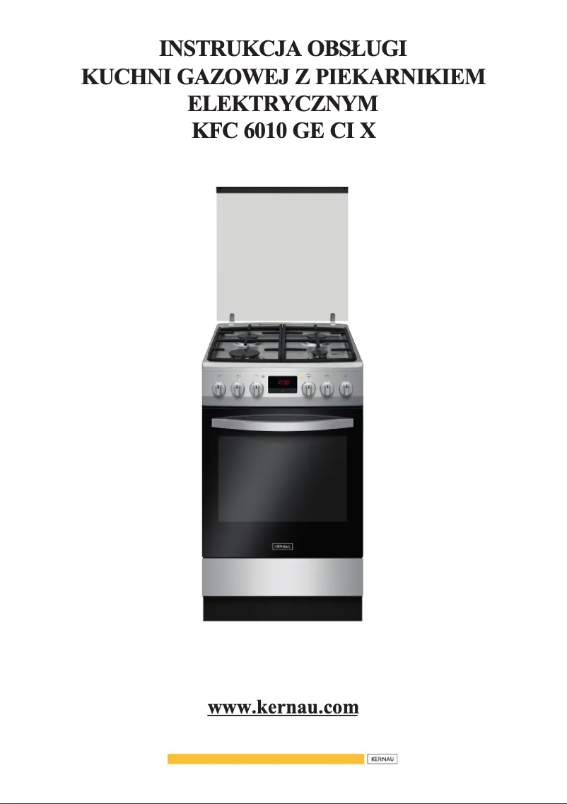 First page image of the manual for KFC 6010 GE CI X