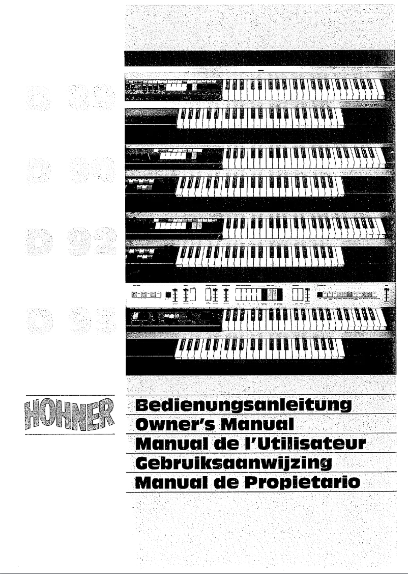Page 1 of the manual User Manual Hohner Symphonie D89