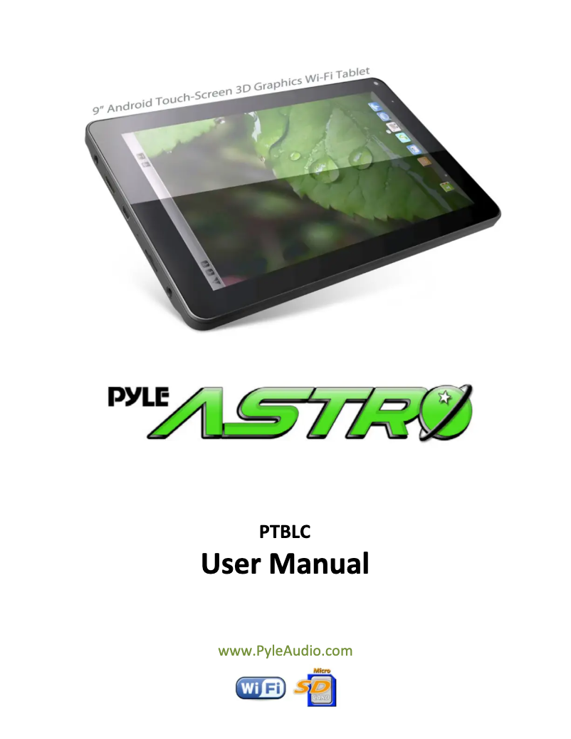 First page image of the manual for PTBL10C