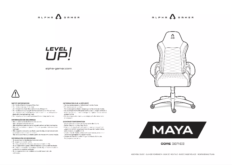 Page 1 of the manual User Manual Alpha Gamer Maya