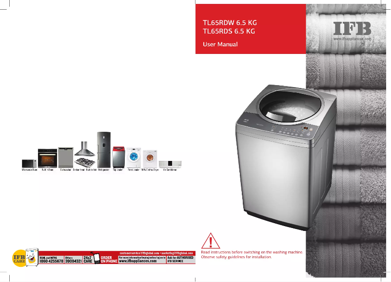 First page image of the manual for TL65RDW