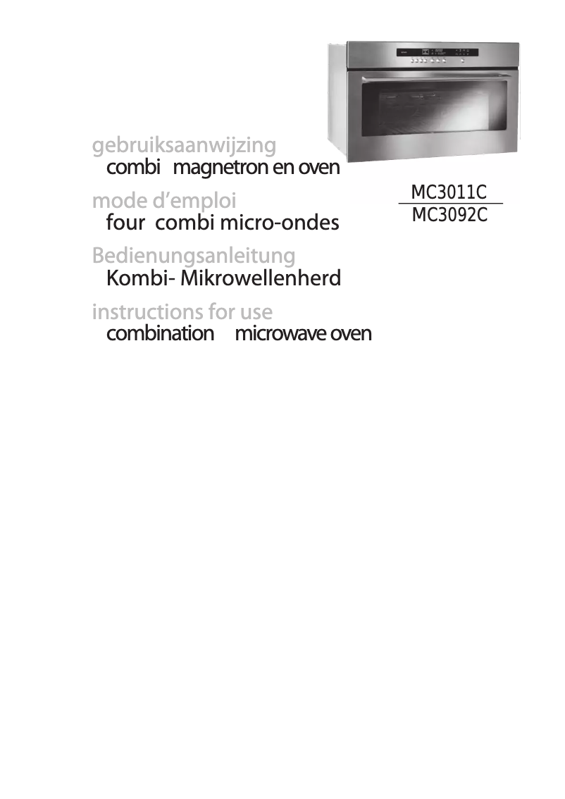 First page image of the manual for MC3011C