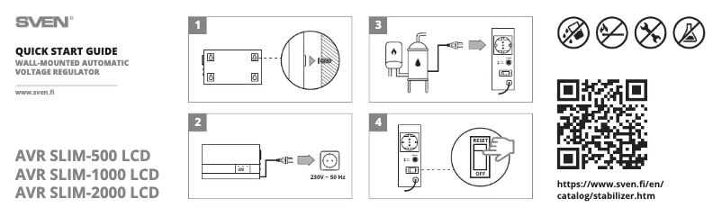 First page image of the manual for AVR SLIM-2000 LCD