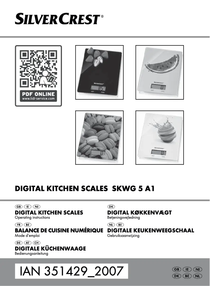 Page 1 of the manual User Manual SilverCrest SKWG 5 A1