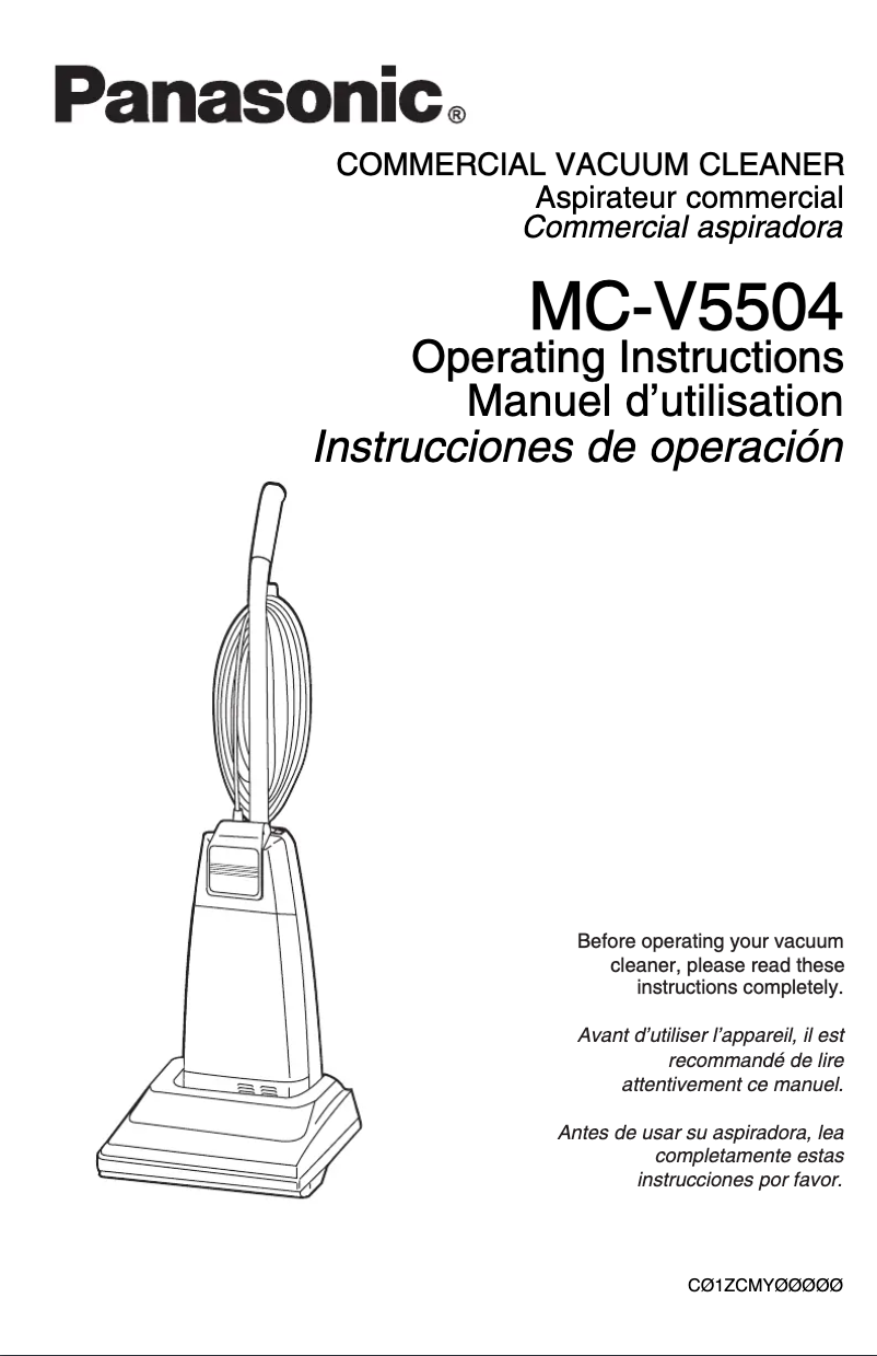 Page 1 of the manual User Manual Panasonic MC-V5504