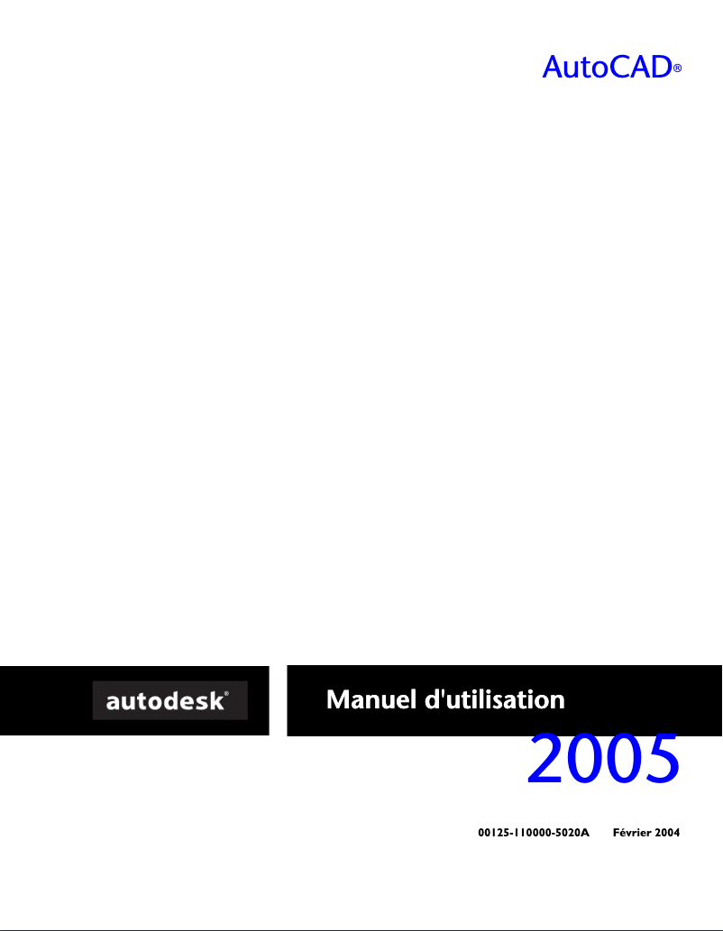 First page image of the manual for AutoCAD 2005