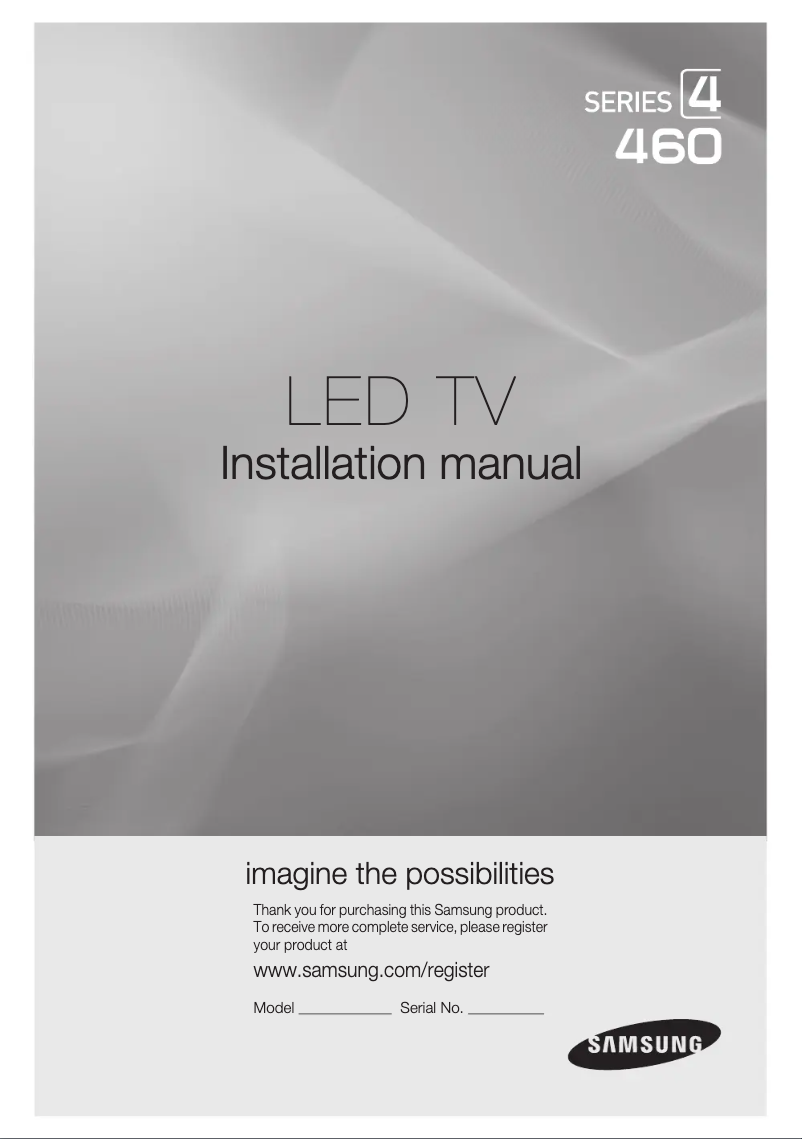 Page 1 of the manual User Manual Samsung HG32NB460GF