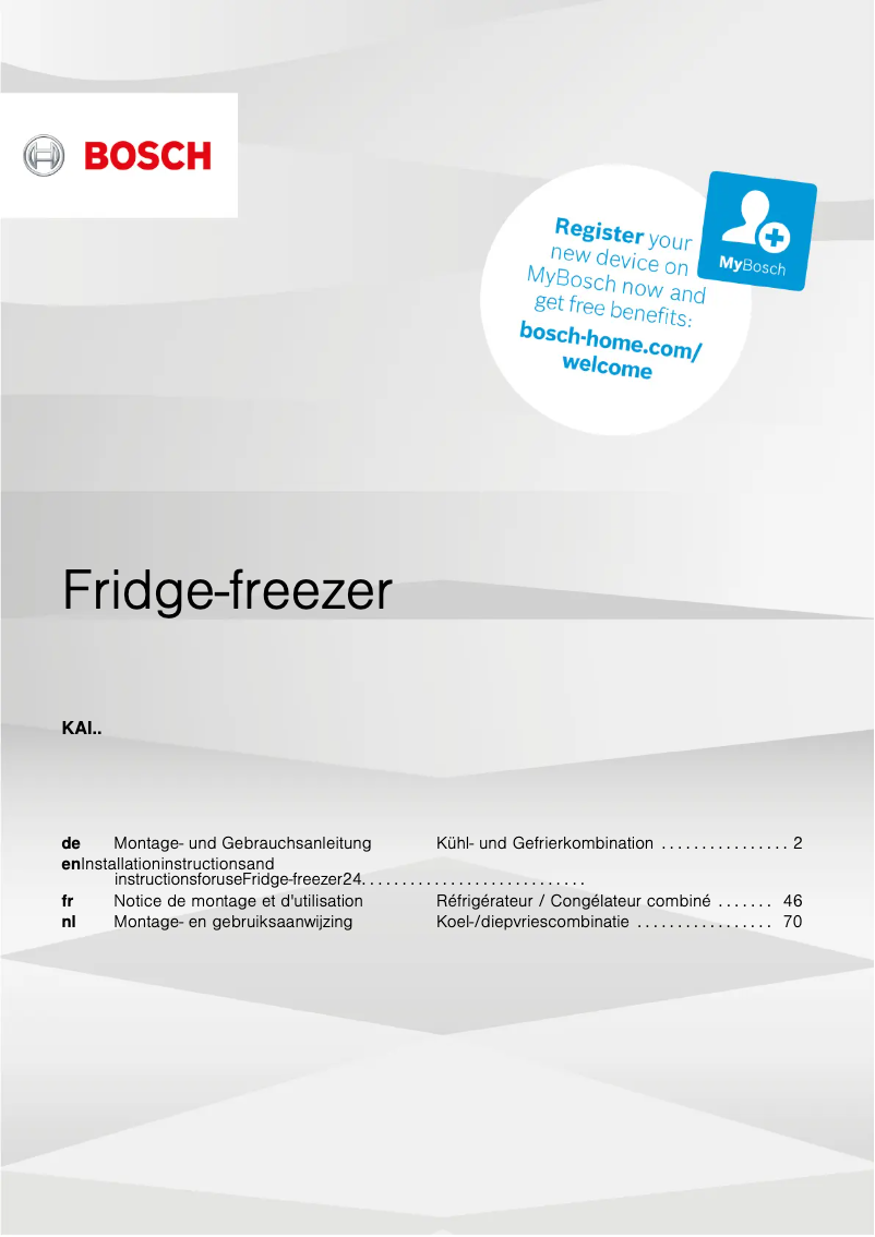 First page image of the manual for KAI93VI304