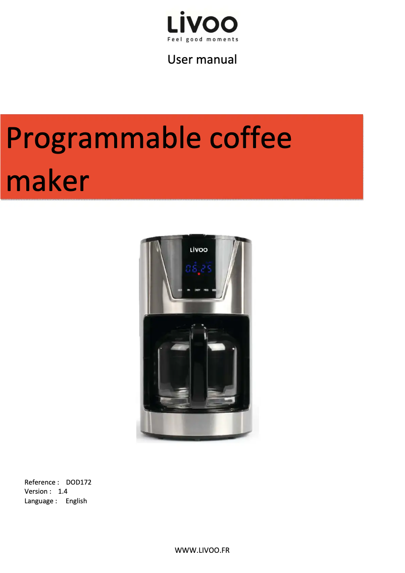 First page image of the manual for DOD172