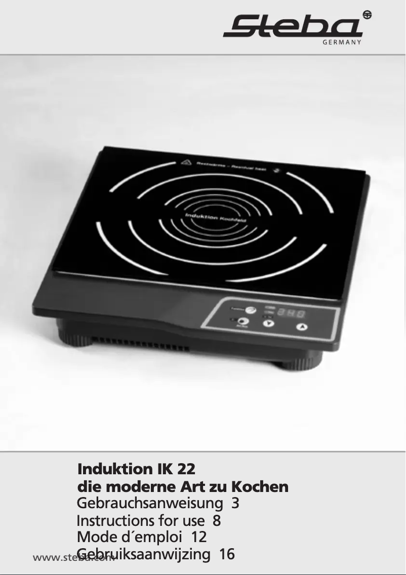 First page image of the manual for IK 22