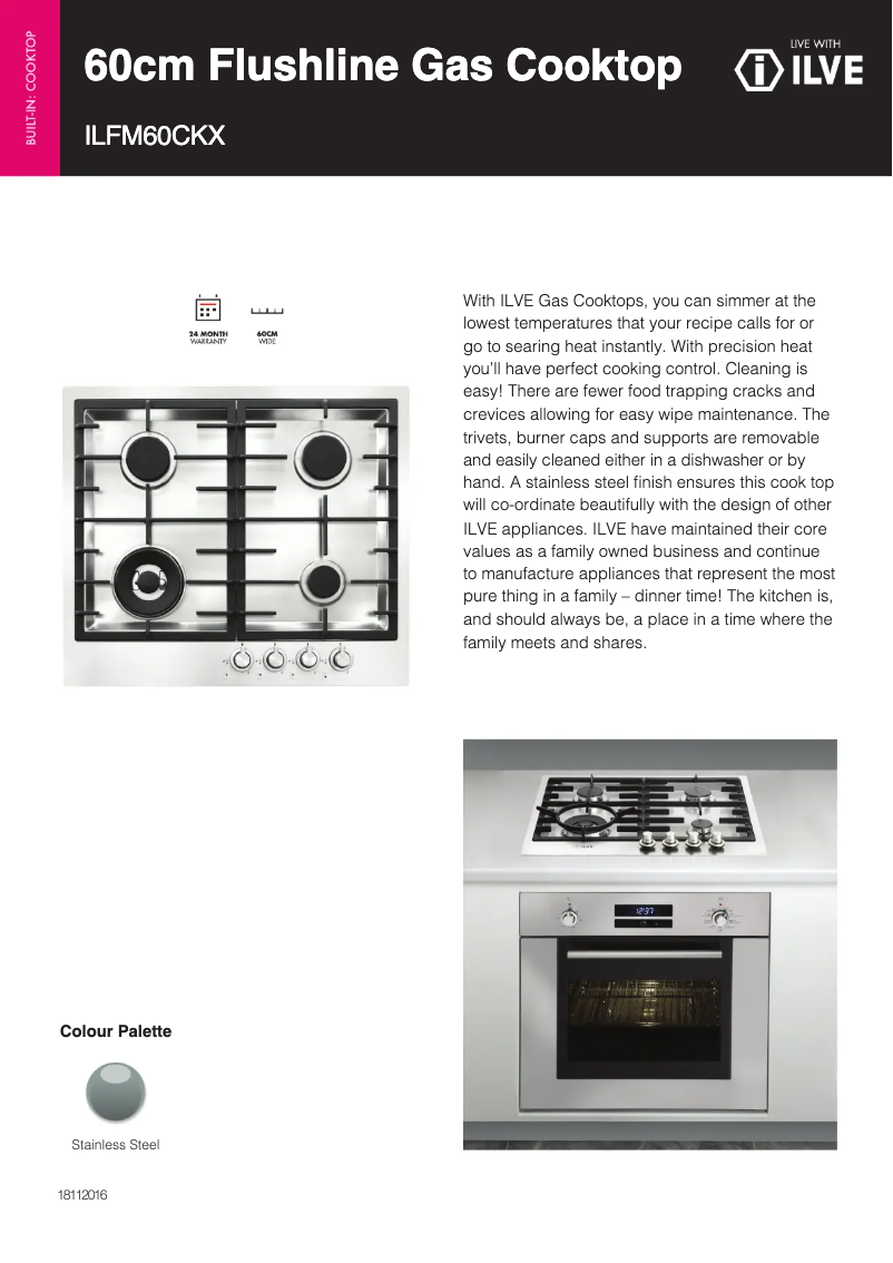 First page image of the manual for ILFM60CKX