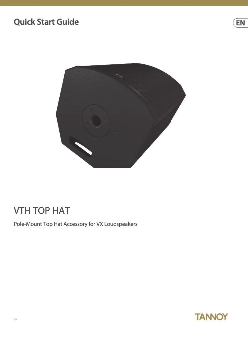 First page image of the manual for VTH TOP HAT