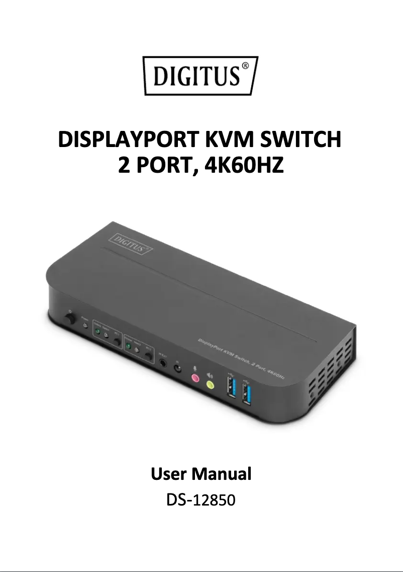 Page 1 of the manual User Manual Digitus DS-12850