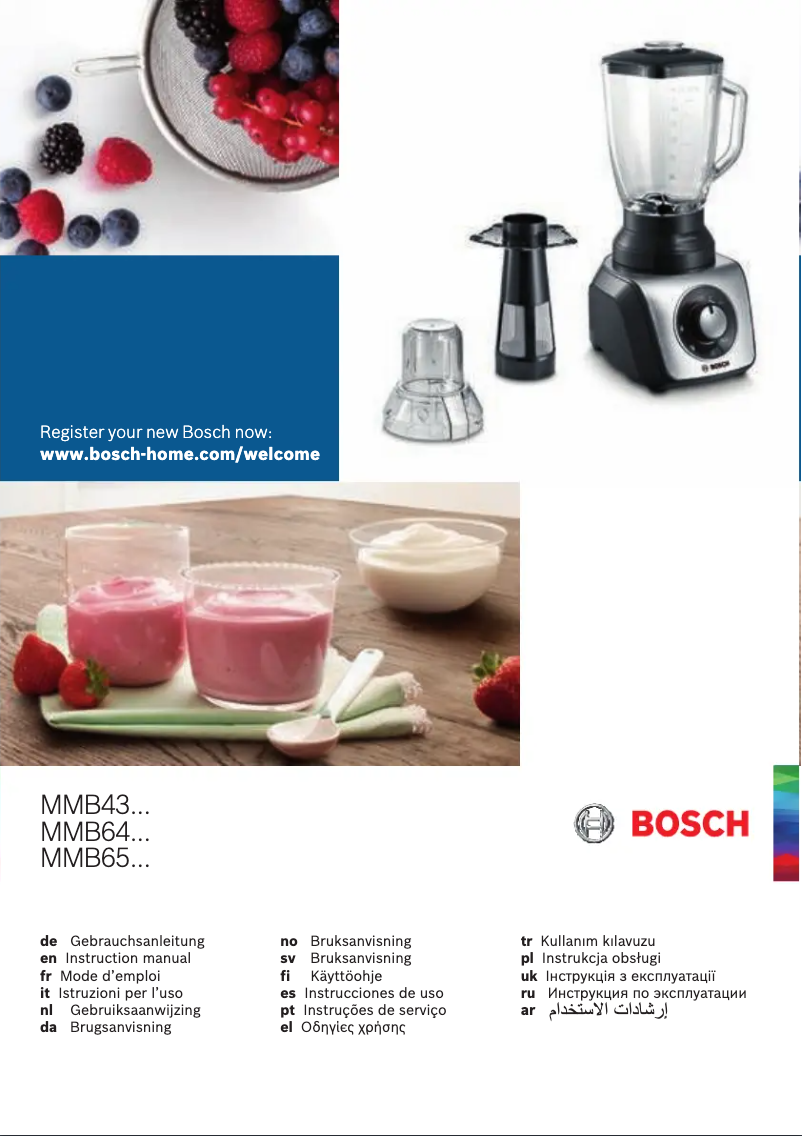 Page 1 of the manual User Manual Bosch SilentMixx MMB65G0M