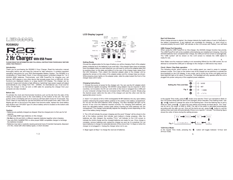First page image of the manual for R2G802U