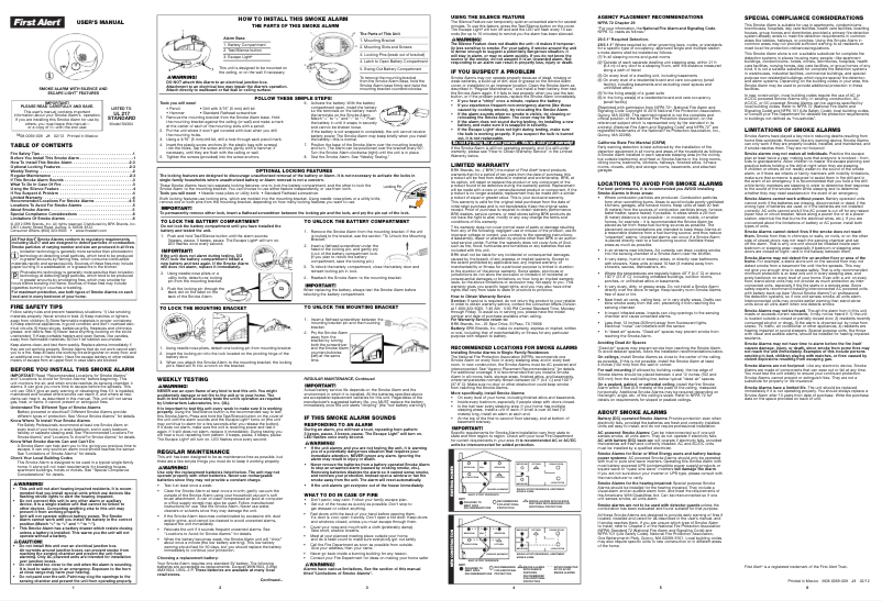 First page image of the manual for SA304