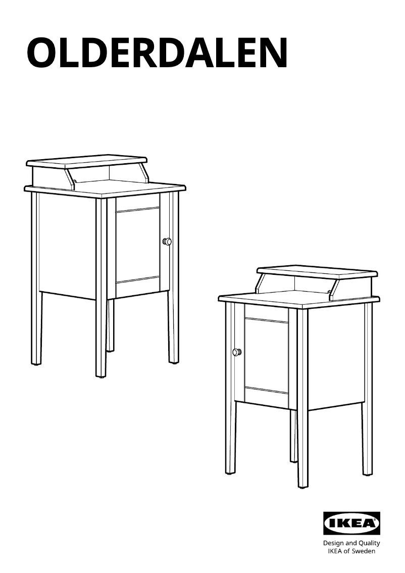 Page 1 of the manual User Manual Ikea OLDERDALEN 505.098.59