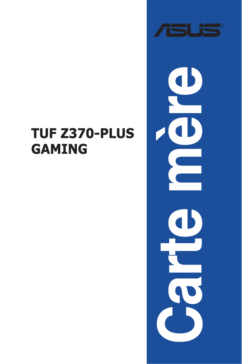 First page image of the manual for TUF Z370-Plus Gaming