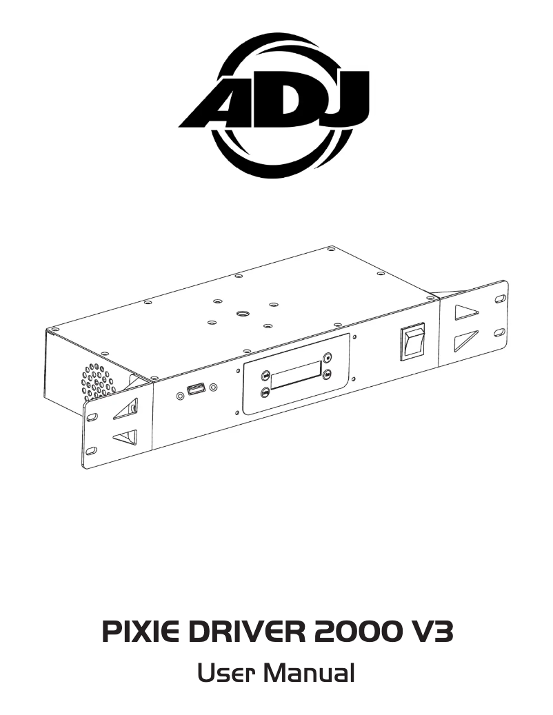 Page 1 of the manual User Manual Adj PIXIE DRIVER 2000 V3