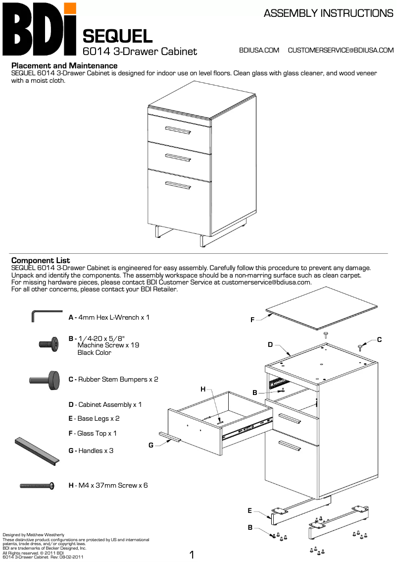 First page image of the manual for Sequel 6001